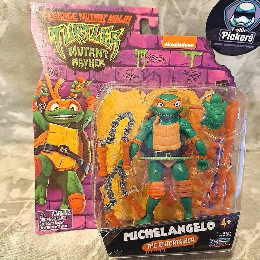 TMNT Mutant Mayhem Michelangelo Action Figure Playmates Toys 83283 New